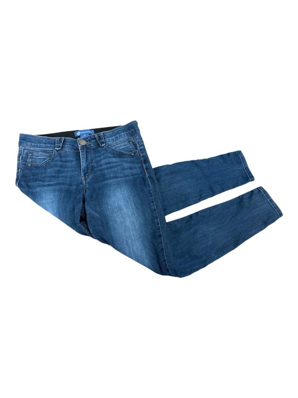 Democracy Jeans Size 8 Ab Solution Straight Leg Stretch Dark Wash 5 pocket euc